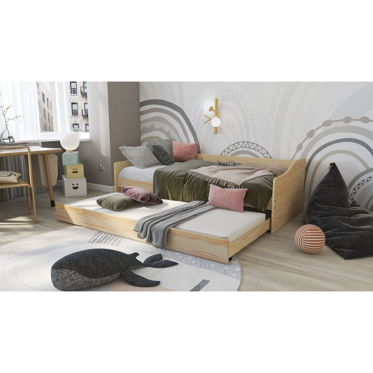 Lit banquette contemporain en pin massif Charline