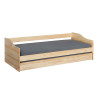 Lit banquette contemporain en pin massif Charline