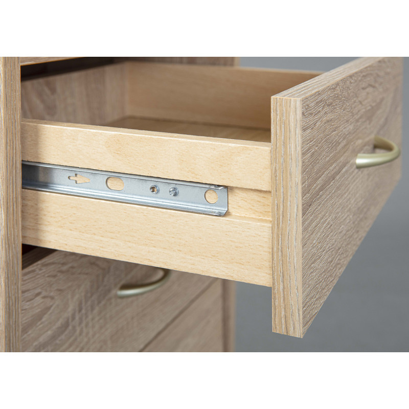 Caisson de bureau contemporain chêne clair Jorgio Chêne clair — Chêne clair — vue 4