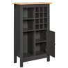 Armoire range-bouteilles contemporain anthracite/chêne Sarina
