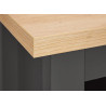 Armoire range-bouteilles contemporain anthracite/chêne Sarina