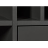 Armoire range-bouteilles contemporain anthracite/chêne Sarina