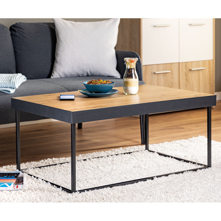 Table basse industrielle métal et bois Passion