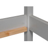 Lit cabane enfant moderne en pin massif gris Rosena