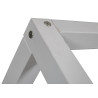 Lit cabane enfant moderne en pin massif gris Rosena