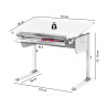 Bureau enfant réglable en hauteur blanc Steven