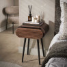 Chevet style nature en acacia massif brun Octolys