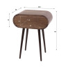 Chevet style nature en acacia massif brun Octolys