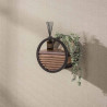 Etagère murale industrielle Ø 30 cm en acacia massif brun Circus