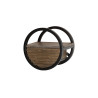Etagère murale industrielle Ø 30 cm en acacia massif brun Circus