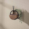 Etagère murale industrielle Ø 30 cm en acacia massif brun Circus