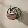 Etagère murale industrielle Ø 40 cm en acacia massif brun Circus