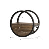 Etagère murale industrielle Ø 40 cm en acacia massif brun Circus