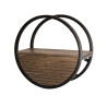 Etagère murale industrielle Ø 50 cm en acacia massif brun Circus