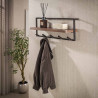 Portemanteau mural industriel 6 crochets en acacia massif Harry