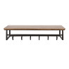Portemanteau mural industriel 100 cm en acacia massif Endie