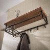 Portemanteau mural industriel 100 cm en acacia massif Endie