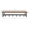 Portemanteau mural industriel 100 cm en acacia massif Endie