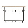 Portemanteau mural industriel H 80 cm en acacia massif Endie