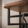 Portemanteau mural industriel H 80 cm en acacia massif Endie