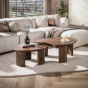 Tables basses style nature en acacia massif Monroe (lot de 2)