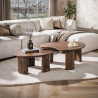 Tables basses style nature en acacia massif Monroe (lot de 2)