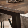 Table haute style nature en acacia massif brun Angie