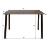 Table haute style nature en acacia massif brun Angie