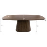 Table de salle à manger ovale 180 cm en acacia massif Sandie