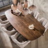 Table de salle à manger ovale 215 cm en acacia massif Sandie
