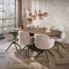 Table de salle à manger ovale 215 cm en acacia massif Sandie