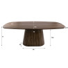 Table de salle à manger ovale 215 cm en acacia massif Sandie