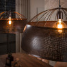 Suspension industrielle 2 lampes en métal ajouré cuivre antique Dream