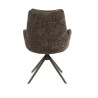 Fauteuil pivotant moderne en tissu Koraline (lot de 2)