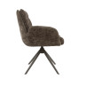 Fauteuil pivotant moderne en tissu Koraline (lot de 2)