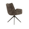 Fauteuil pivotant moderne en tissu Koraline (lot de 2)