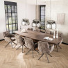 Fauteuil pivotant moderne en tissu Koraline (lot de 2)