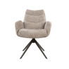 Fauteuil pivotant moderne en tissu Koraline (lot de 2)
