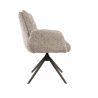 Fauteuil pivotant moderne en tissu Koraline (lot de 2)