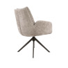 Fauteuil pivotant moderne en tissu Koraline (lot de 2)