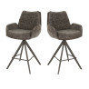 Chaise de salle à manger pivotante en tissu Koraline (lot de 2)