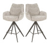 Chaise de salle à manger pivotante en tissu Koraline (lot de 2)
