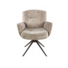 Chaise de salle manger pivotante en tissu chenille Zaya