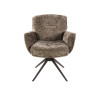 Chaise de salle manger pivotante en tissu chenille Zaya