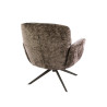 Fauteuil pivotant moderne en tissu chenille Zaya