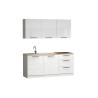 Cuisine complète 180 cm contemporaine blanc/chêne Louna