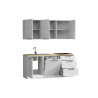 Cuisine complète 180 cm contemporaine blanc/chêne Louna