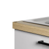Cuisine complète 180 cm contemporaine blanc/chêne Louna
