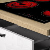 Cuisine complète 180 cm contemporaine blanc/chêne Louna