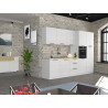 Cuisine complète 180 cm contemporaine blanc/chêne Louna